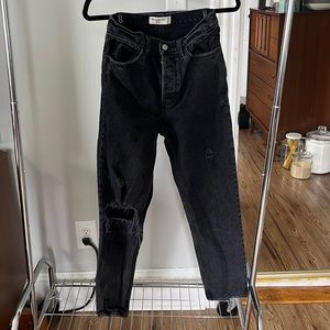 A&F The Dad High Rise Distressed Jeans